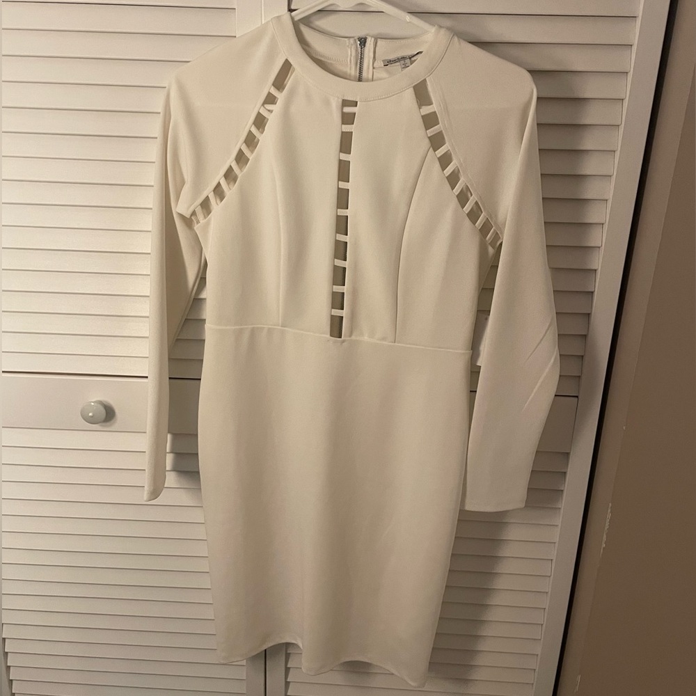 White midi long sleeve